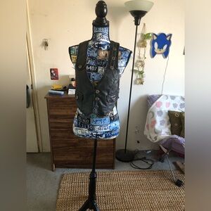 Sexy Women’s Black Faux Leather Vest